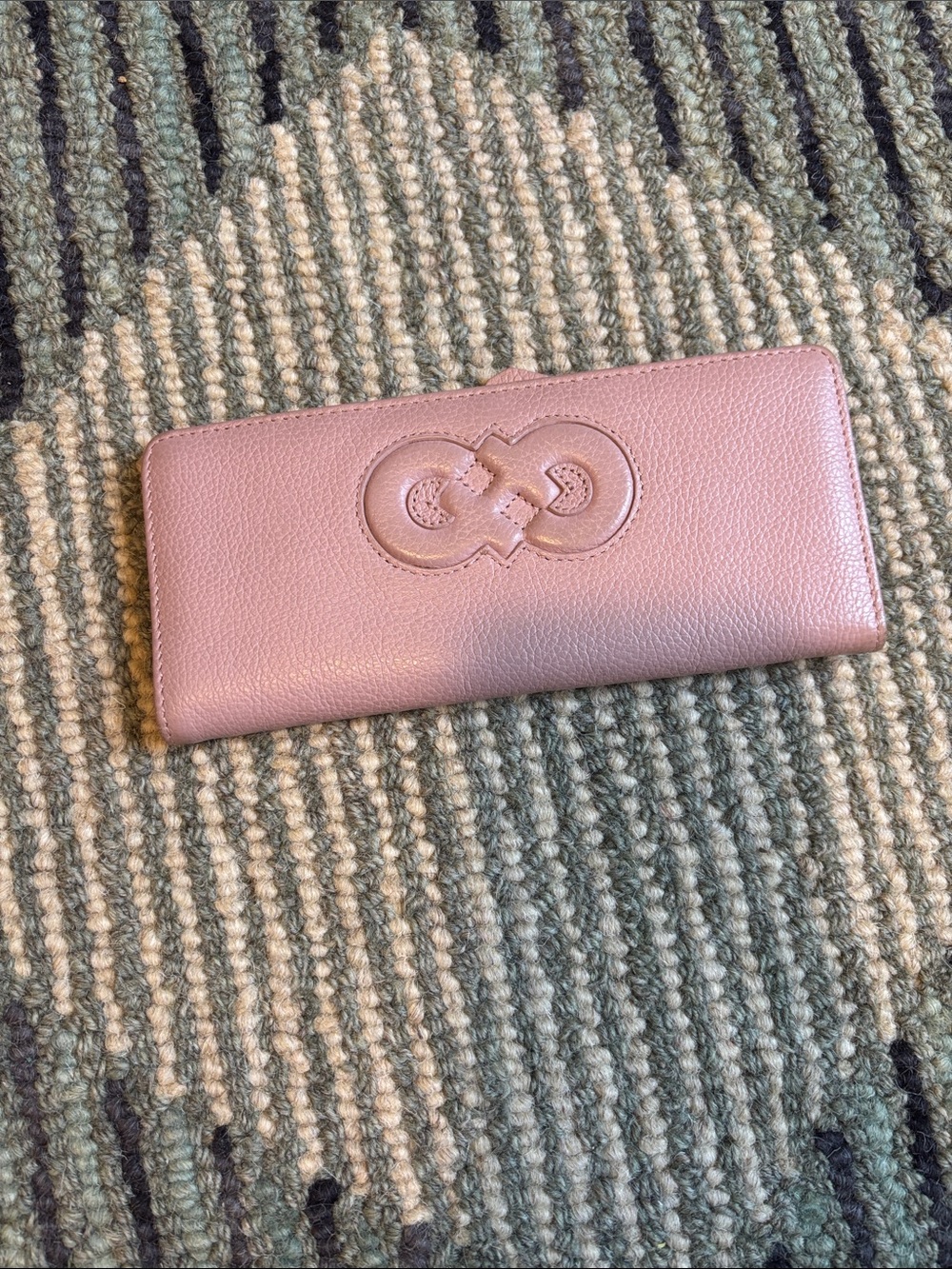 Cole Haan Dusty Pink Leather Zip-Around Wallet